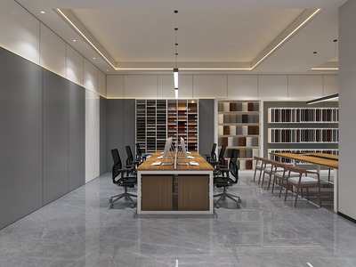 家装级办公室展厅装修设计方案 417㎡时尚空间重构